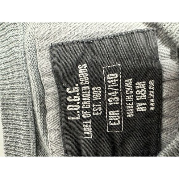 L.O.G.G. By H&M Gray Argyle Sweater Multi-color Casual Cotton Blend Size 9-10Y - Picture 4 of 11